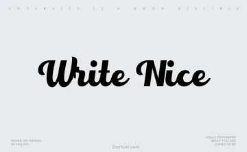 Write Nice Font