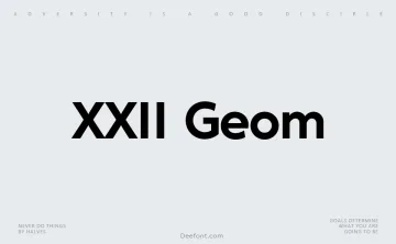 XXII Geom Font Family