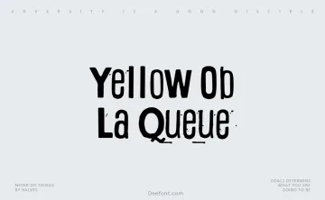 Yellow Ob La Queue Font