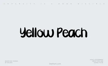 Yellow Peach Font