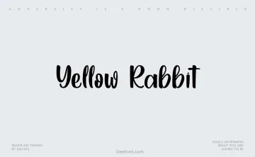 Yellow Rabbit Font
