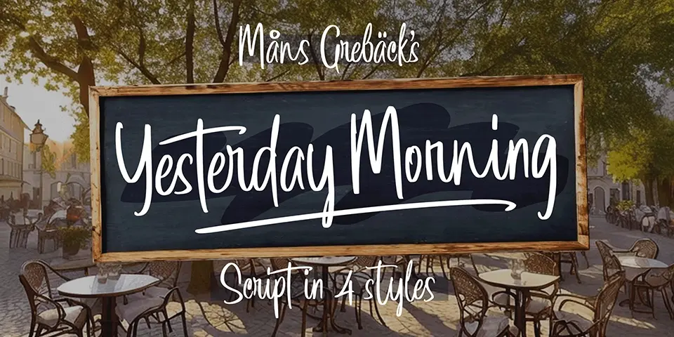 Yesterday Morning Font