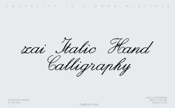 zai Italic Hand Calligraphy Font