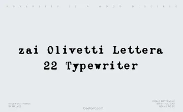 zai Olivetti Lettera 22 Typewriter Font