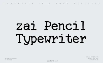 zai Pencil Typewriter Font