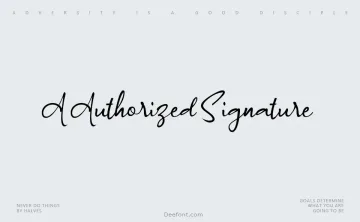A Authorized Signature Font