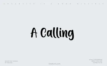 A Calling Font