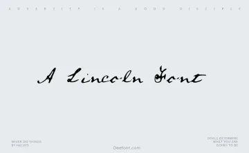 A Lincoln Font Font