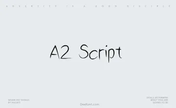 A2 Script Font