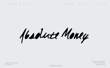 Absolute Money Font