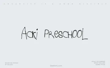 Acki Preschool Font