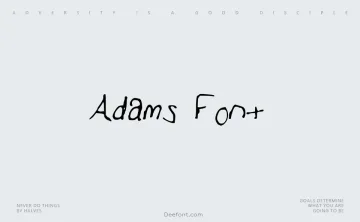 Adams Font Font