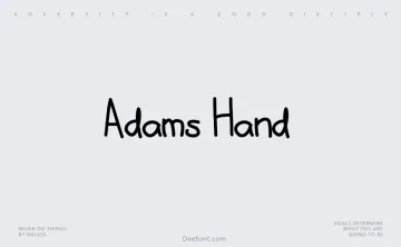Adams Hand Font