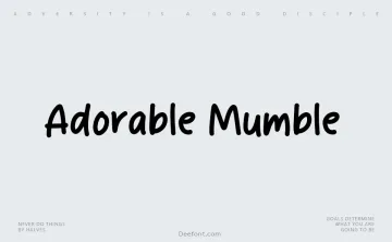 Adorable Mumble Font