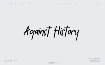 Against History Font