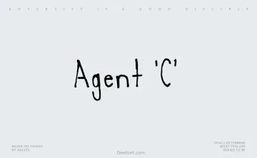 Agent ‘C’ Font