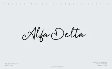 Alfa Delta Font