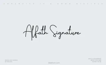 Alfath Signature Font