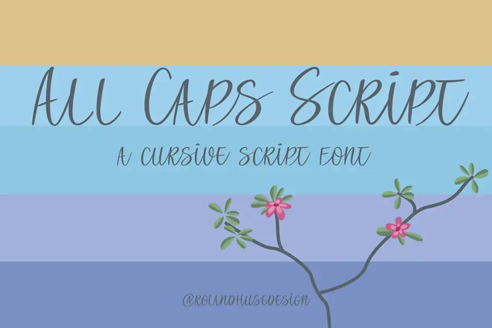 All Caps Script Font