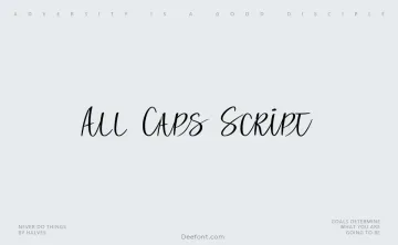 All Caps Script Font
