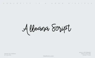 Alleana Script Font