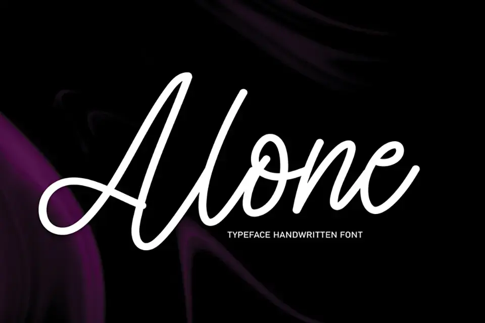 Alone Script Font