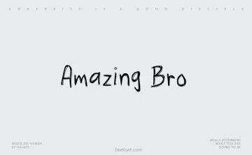 Amazing Bro Font
