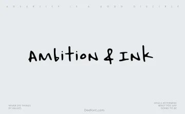 Ambition & Ink Font