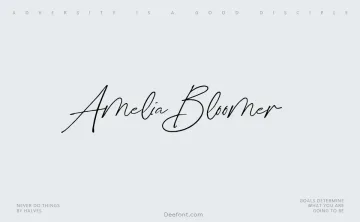 Amelia Bloomer Font