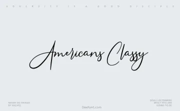 Americans Classy Font