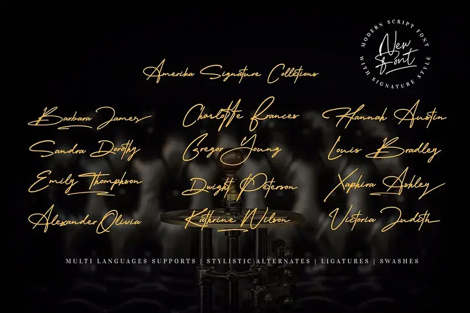 Amerika Signature Font