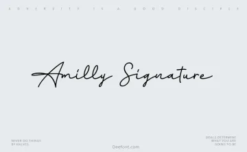 Amilly Signature Font