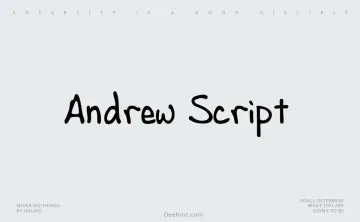 Andrew Script Font