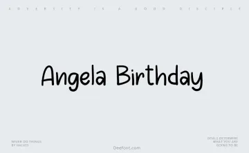 Angela Birthday Font
