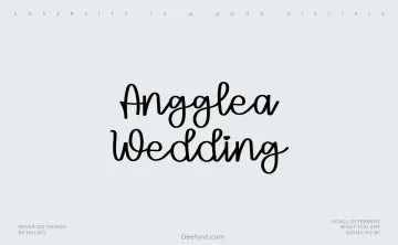 Angglea Wedding Font