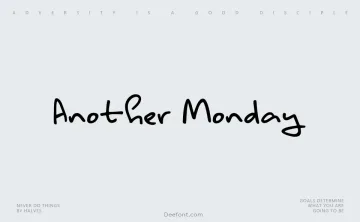 Another Monday Font