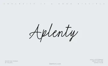 Aplenty Font