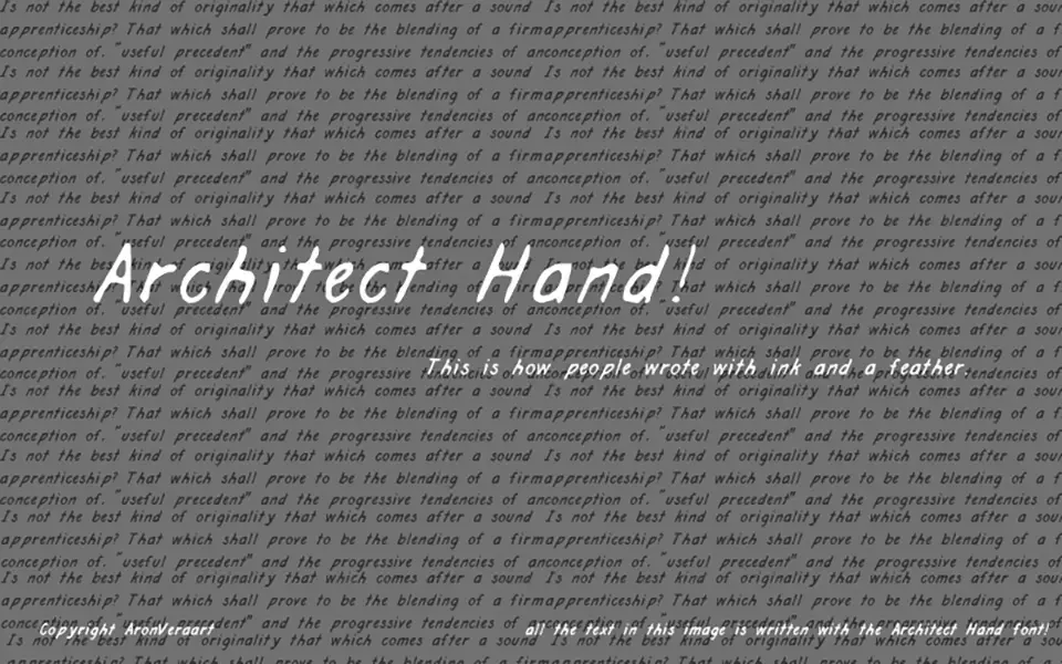 Architect Hand Font