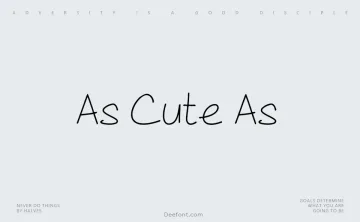 As Cute As Font