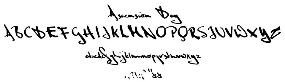 Ascension Day Font