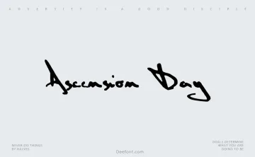 Ascension Day Font