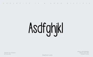 Asdfghjkl Font