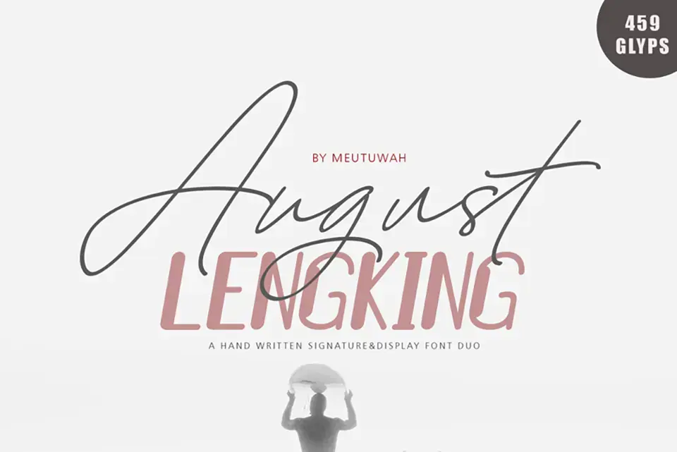 August Script Font