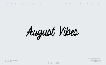 August Vibes Font