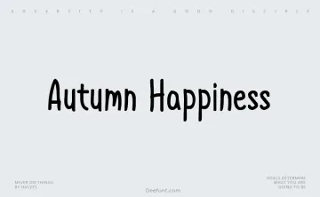 Autumn Happiness Font