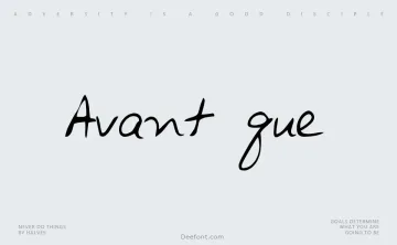 Avant que Font
