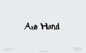 Axe Hand Font