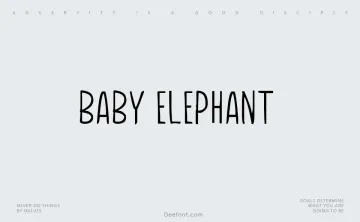 Baby Elephant Font