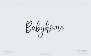 Babyhome Font