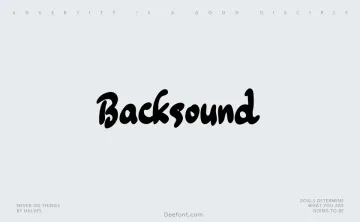 Backsound Font